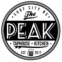 THE PEAK · TAPHOUSE + KITCHEN ·  · SURF CITY NC · EST. 2017 logo