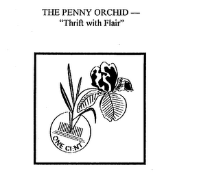 THE PENNY ORCHID "THRIFT WITH FLAIR" ONE CENT logo