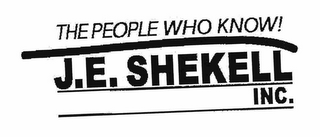 THE PEOPLE WHO KNOW! J.E. SHEKELL INC. logo