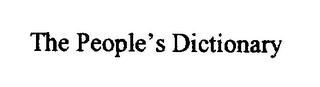THE PEOPLE'S DICTIONARY logo