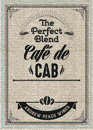 THE PERFECT BLEND CAFÉ DE CAB ANDREW PEACE WINES logo