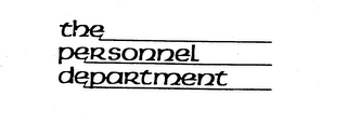 THE PERSONNEL DEPARTMENT logo