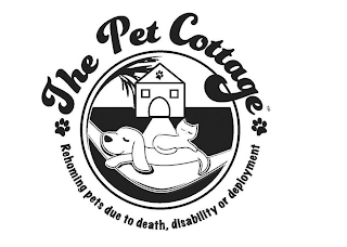 THE PET COTTAGE REHOMING PETS DUE TO DEATH, DISABILITY OR DEPLOYMENT logo