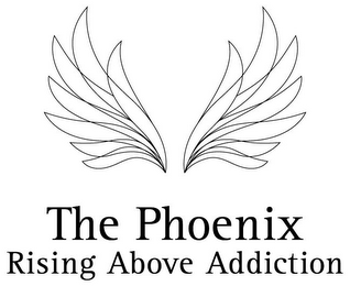 THE PHOENIX RISING ABOVE ADDICTION logo