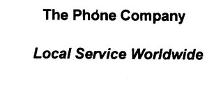 THE PHONE COMPANY LOCAL SERVICE WORLDWIDE logo