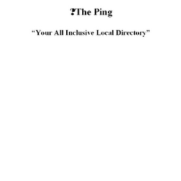 ?THE PING "YOUR ALL INCLUSIVE LOCAL DIRECTORY" logo