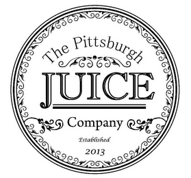 THE PITTSBURGH JUICE COMPANY ESTABLISHED 2013 logo
