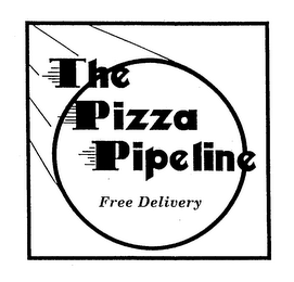 THE PIZZA PIPELINE FREE DELIVERY logo