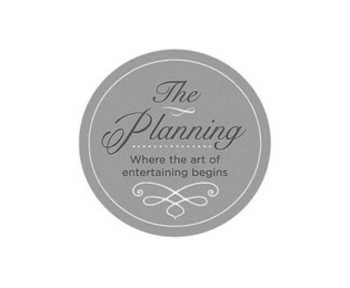 THE PLANNING WHERE THE ART OF ENTERTAINING BEGINS logo