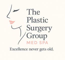 THE PLASTIC SURGERY GROUP MED SPA EXCELLENCE NEVER GETS OLD. logo