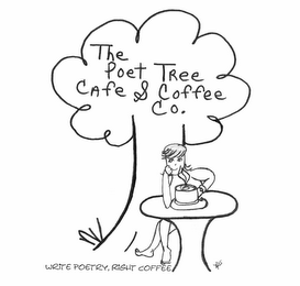 THE POET TREE CAFE & COFFEE CO. WRITE POETRY, RIGHT COFFEE logo