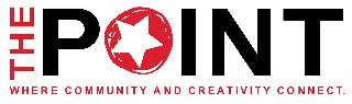 THE POINT WHERE COMMUNITY AND CREATIVITY CONNECT. logo