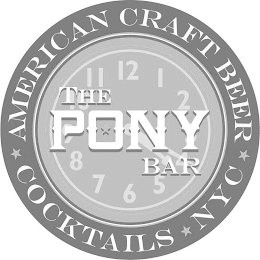 THE PONY BAR AMERICAN CRAFT BEER COCKTAILS NYC logo