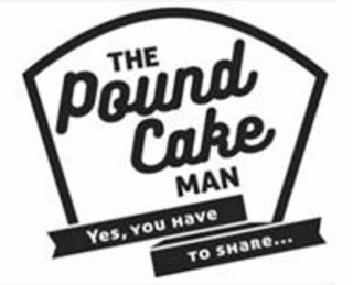 THE POUND CAKE MAN YES, YOU HAVE TO SHARE... logo