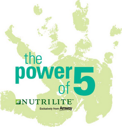 THE POWER OF 5 NUTRILITE EXCLUSIVELY FROM AMWAY logo