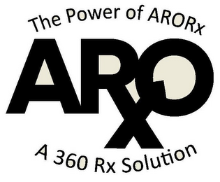 THE POWER OF ARORX ARXO A 360 RX SOLUTION ARXO logo