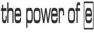 THE POWER OF E logo