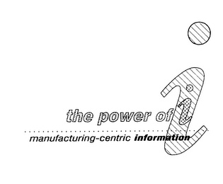 THE POWER OF I MANUFACTURING-CENTRIC INFORMATION logo