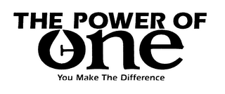 THE POWER OF ONE YOU MAKE THE DIFFERENCE logo