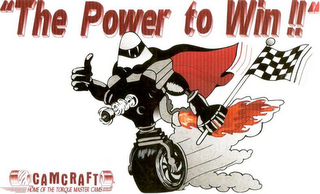 THE POWER TO WIN!! CAMCRAFT HOME OF THE TORQUE MASTER CAMS logo