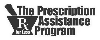 THE PRESCRIPTION ASSISTANCE PROGRAM RX FOR LESS logo