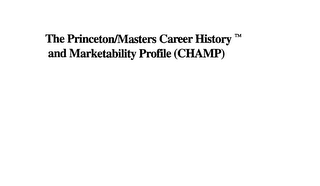 THE PRINCETON/MASTERS CAREER HISTORY AND MARKETABILITY PROFILE (CHAMP) logo