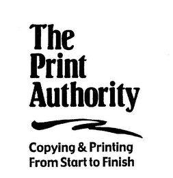 THE PRINT AUTHORITY COPYING & PRINTING FROM START TO FINISH logo