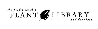 THE PROFESSIONAL'S PLANT LIBRARY AND DATABASE logo