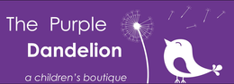 THE PURPLE DANDELION A CHILDREN'S BOUTIQUE logo
