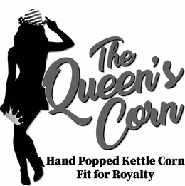 THE QUEEN'S CORN HAND POPPED KETTLE CORN FIT FOR ROYALTY logo