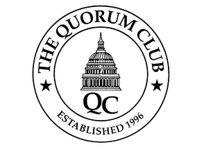 THE QUORUM CLUB QC ESTABLISHED 1996 logo