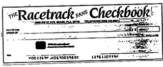 THE RACETRACK FANS CHECKBOOK logo