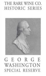 THE RARE WINE CO. HISTORIC SERIES GEORGE WASHINGTON SPECIAL RESERVE logo
