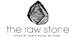 THE RAW STONE PIECE OF EARTH. PEACE OF MIND. logo