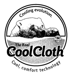 THE REAL COOLCLOTH COOLING EVOLUTION. COOL, COMFORT TECHNOLOGY 32 DEGREES logo
