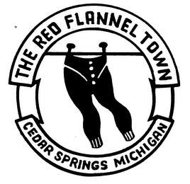 THE RED FLANNEL TOWN CEDAR SPRINGS MICHIGAN logo