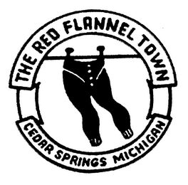 THE RED FLANNEL TOWN CEDAR SPRINGS MICHIGAN logo