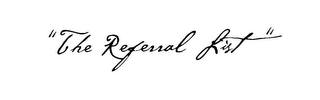 THE REFERRAL LIST logo