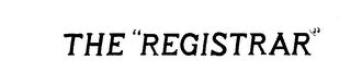 THE "REGISTRAR." logo