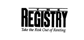 THE REGISTRY TAKE THE RISK OUT OF RENTING logo
