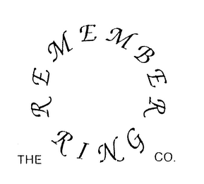THE REMEMBER RING CO. logo