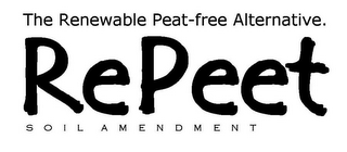 THE RENEWABLE PEAT-FREE ALTERNATIVE. REPEET SOIL AMENDMENT logo
