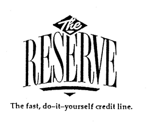 THE RESERVE THE FAST, DO-IT-YOURSELF CREDIT LINE. logo