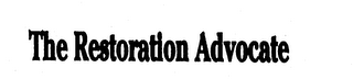 THE RESTORATION ADVOCATE logo