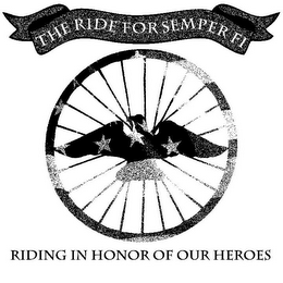 THE RIDE FOR SEMPER FI RIDING IN HONOR OF OUR HEROES logo