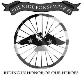 THE RIDE FOR SEMPER FI RIDING IN HONOR OF OUR HEROES logo