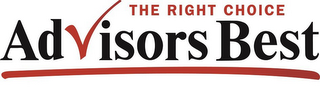 THE RIGHT CHOICE ADVISORS BEST logo
