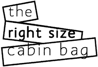 THE RIGHT SIZE CABIN BAG logo
