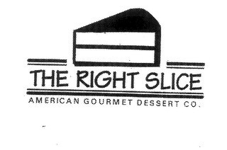 THE RIGHT SLICE AMERICAN GOURMET DESSERT CO. logo
