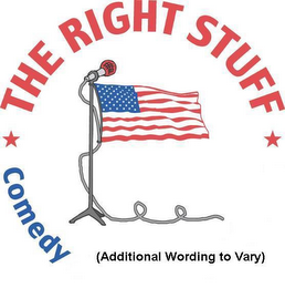 THE RIGHT STUFF COMEDY logo